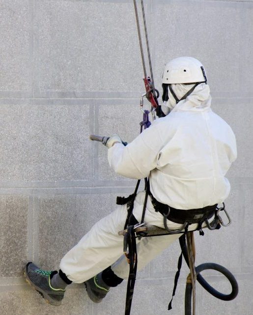 Rope Access Operative Blasting Surface Preparation