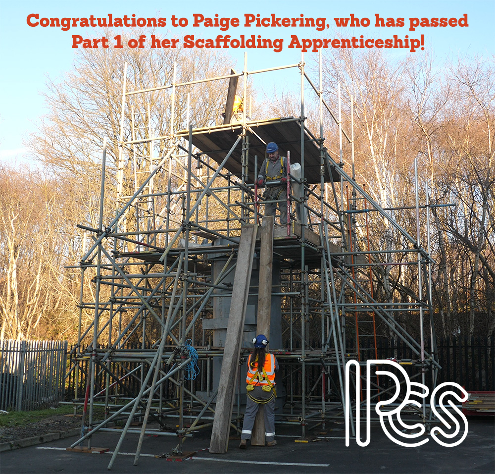 Paige reaches new heights in her Scaffolding Apprenticeship